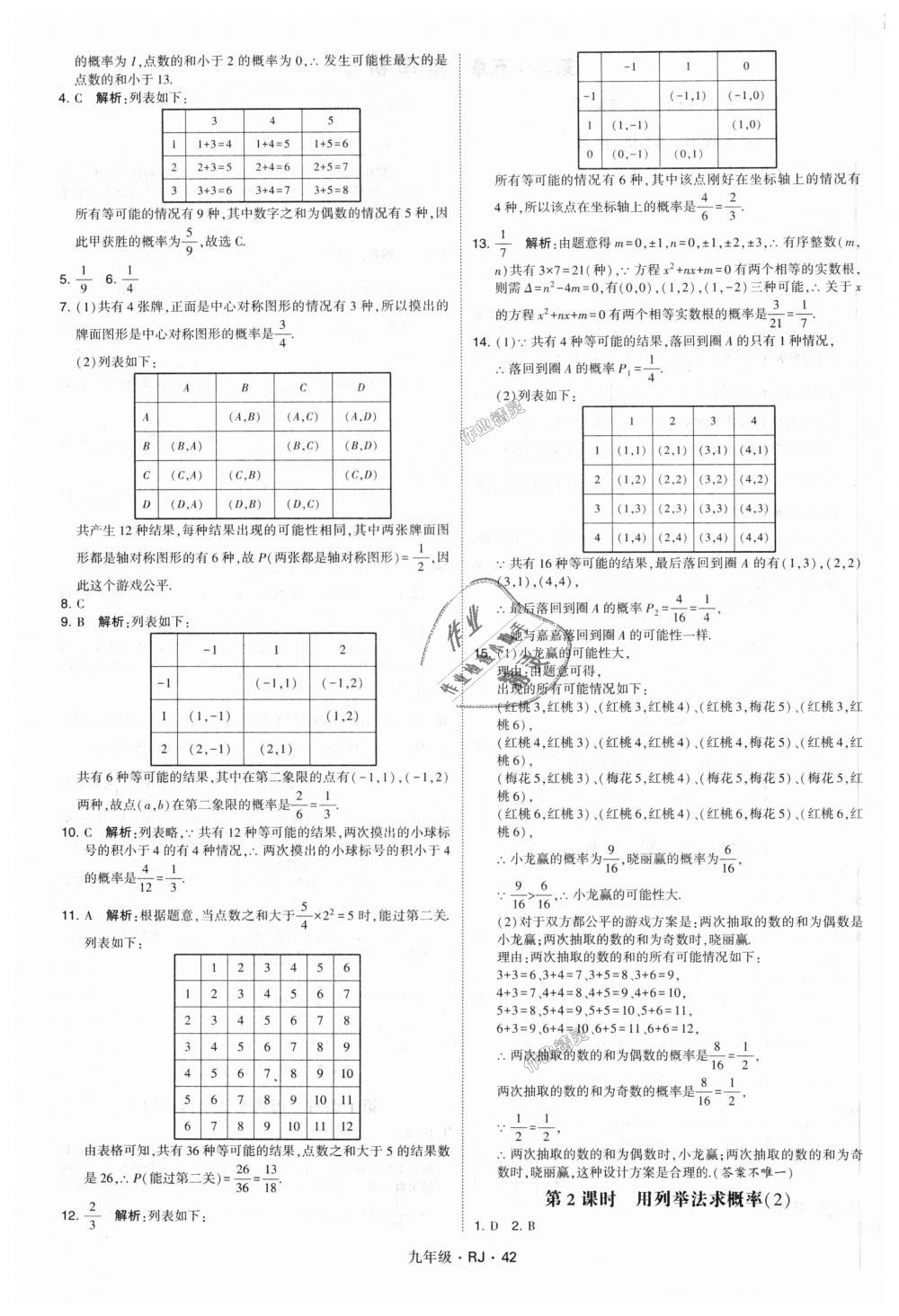 2018年經(jīng)綸學(xué)典學(xué)霸九年級數(shù)學(xué)全一冊人教版 第42頁