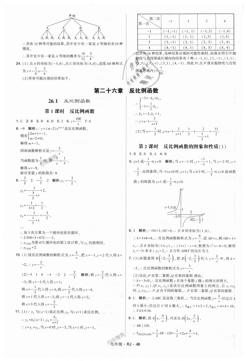 2018年經綸學典學霸九年級數學全一冊人教版 第46頁