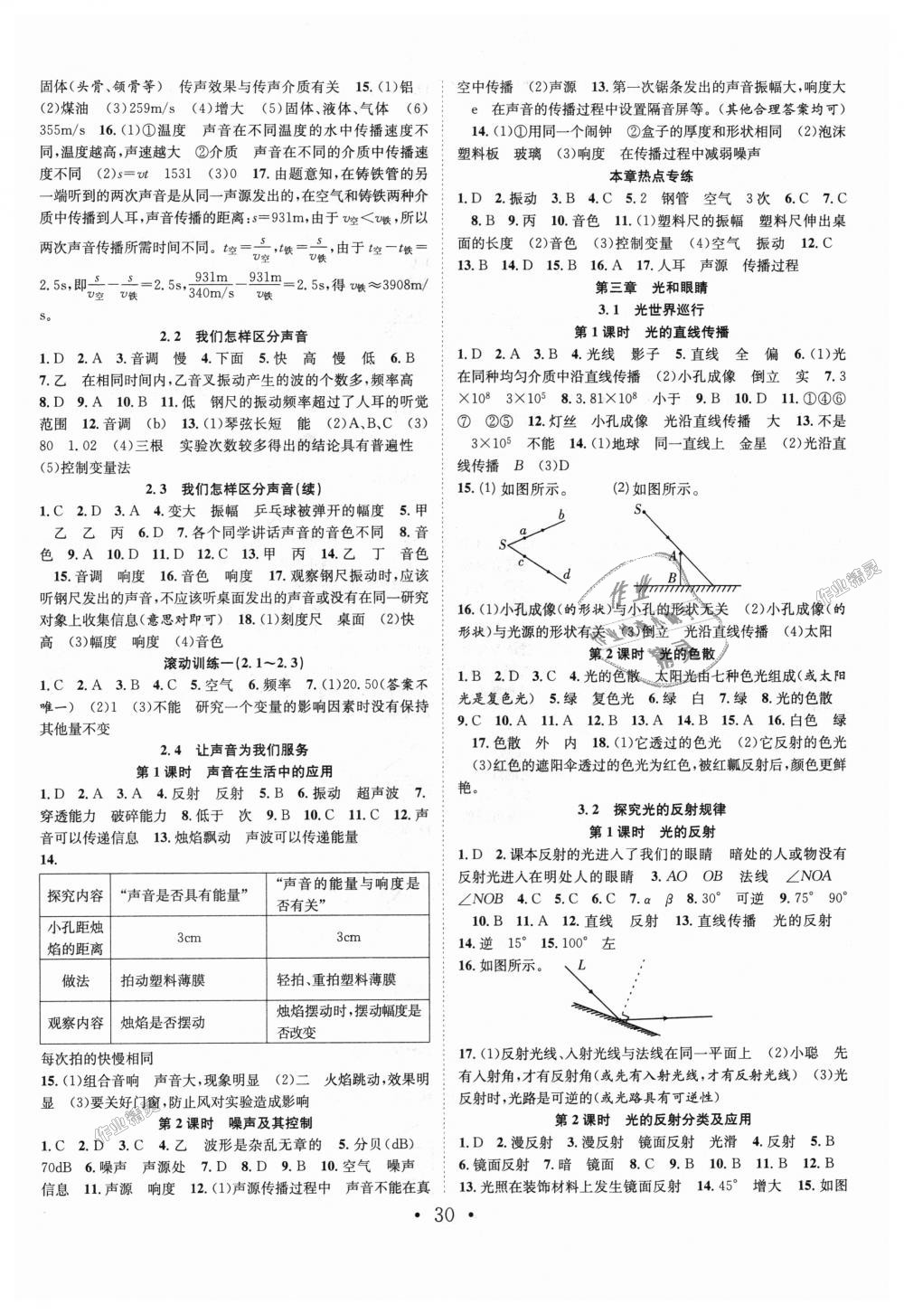 2018年七天學案學練考八年級物理上冊滬粵版 第2頁