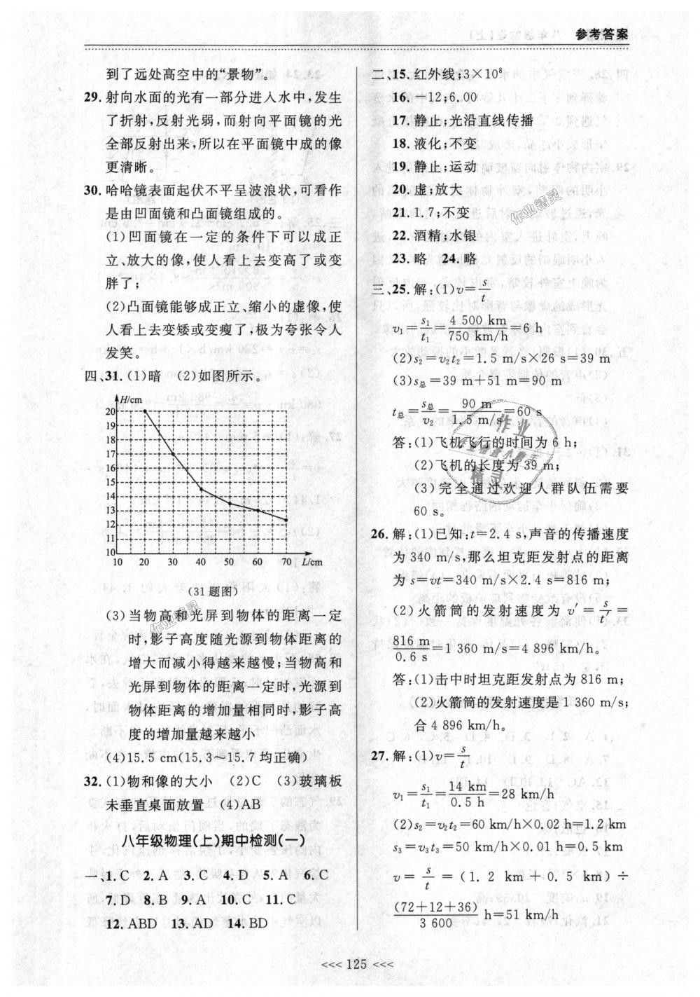 2018年課課幫八年級(jí)物理上冊(cè)人教版 第9頁