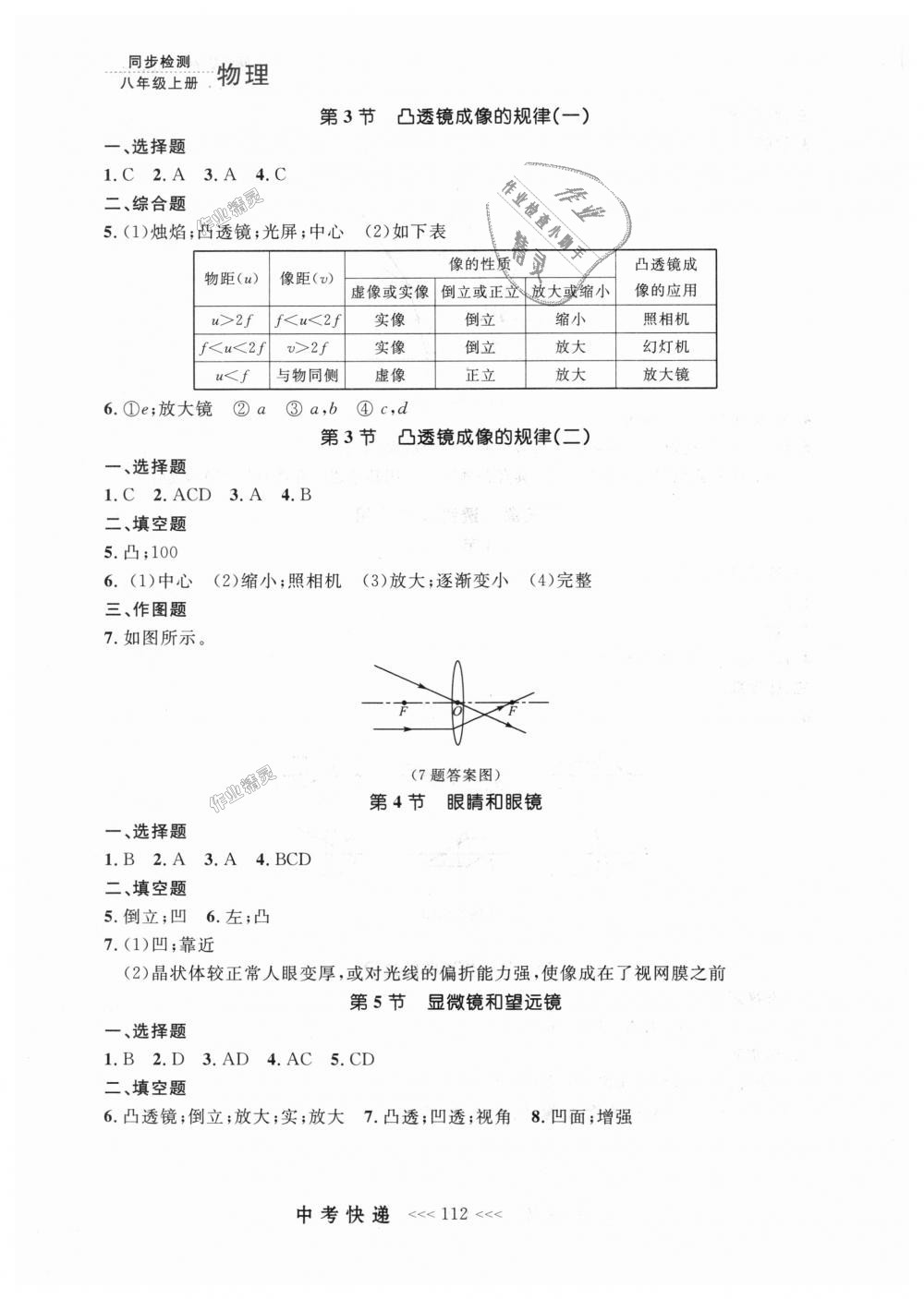 2018年中考快遞同步檢測(cè)八年級(jí)物理上冊(cè)人教版 第8頁(yè)