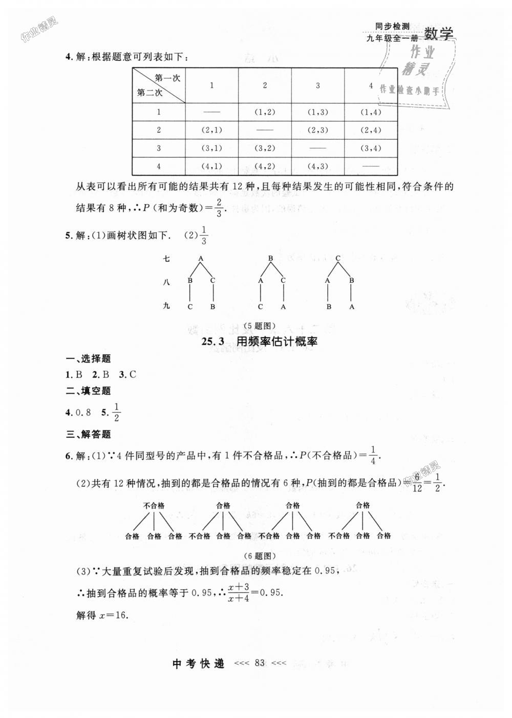 2018年中考快递同步检测九年级数学全一册人教版 第19页