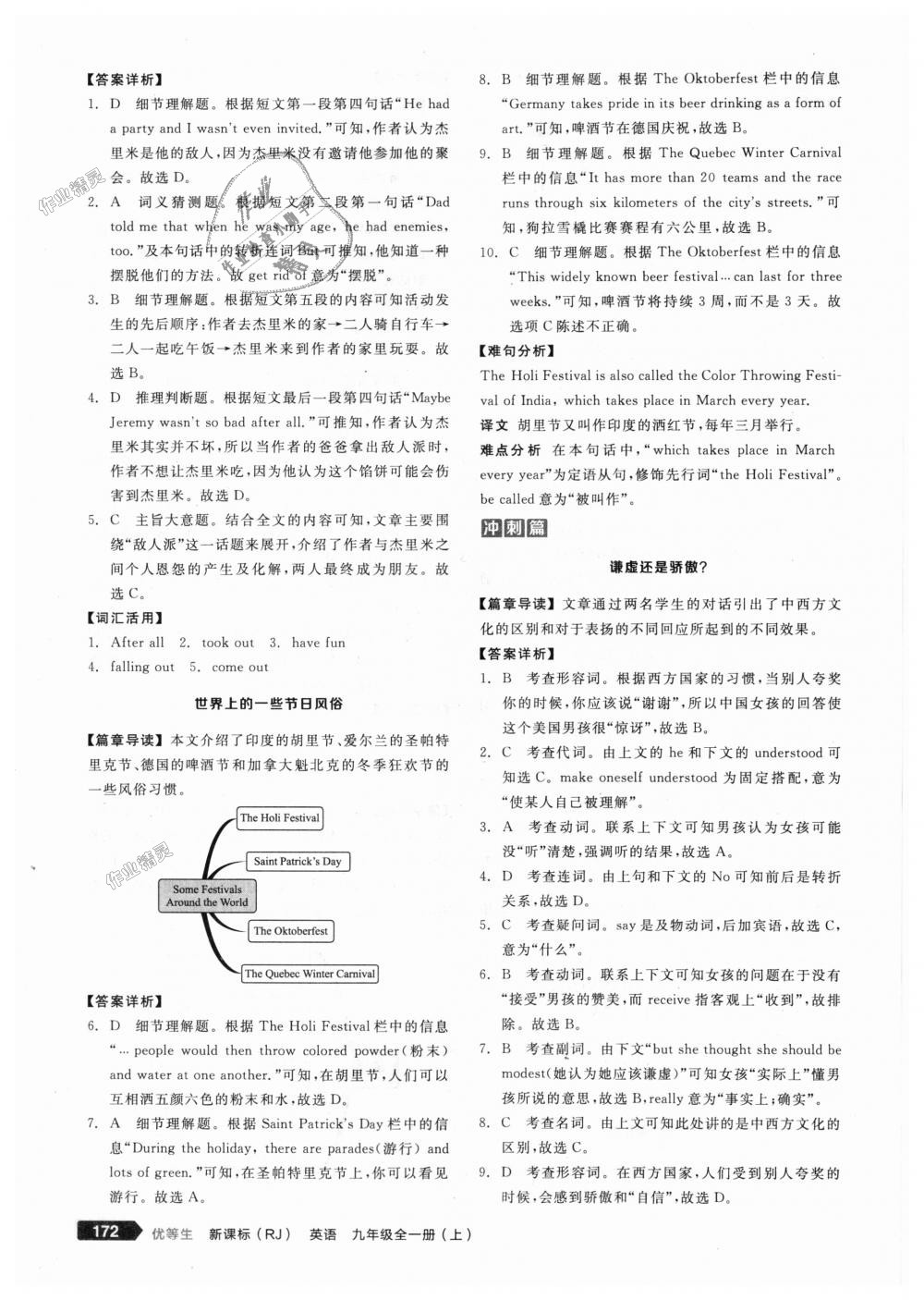 2018年全品優(yōu)等生完形填空加閱讀理解九年級英語全一冊上人教版 第42頁