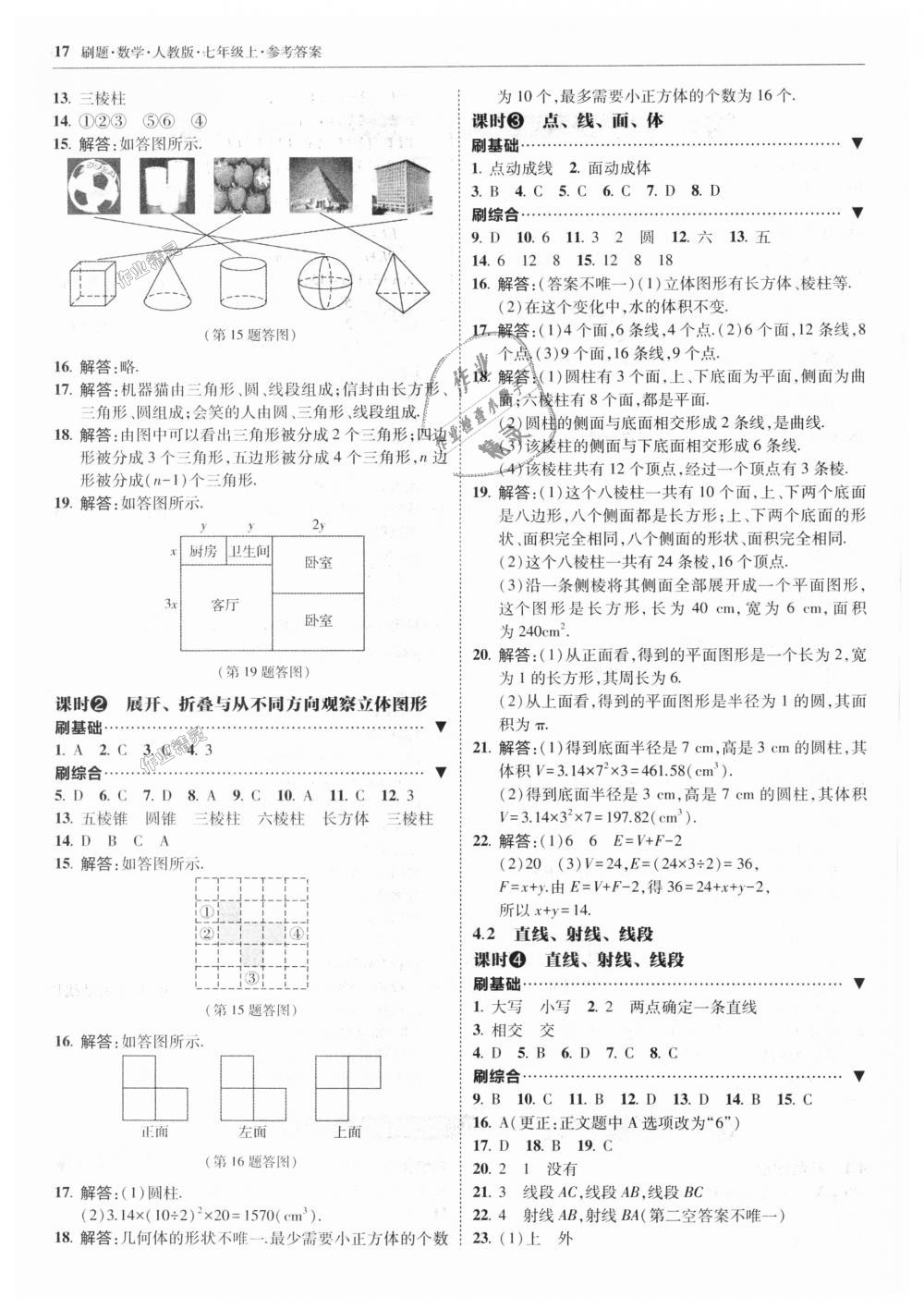 2018年北大綠卡刷題七年級(jí)數(shù)學(xué)上冊(cè)人教版 第17頁(yè)