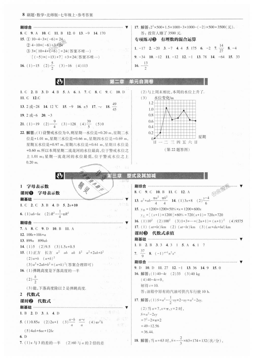 2018年北大绿卡刷题七年级数学上册北师大版 第8页