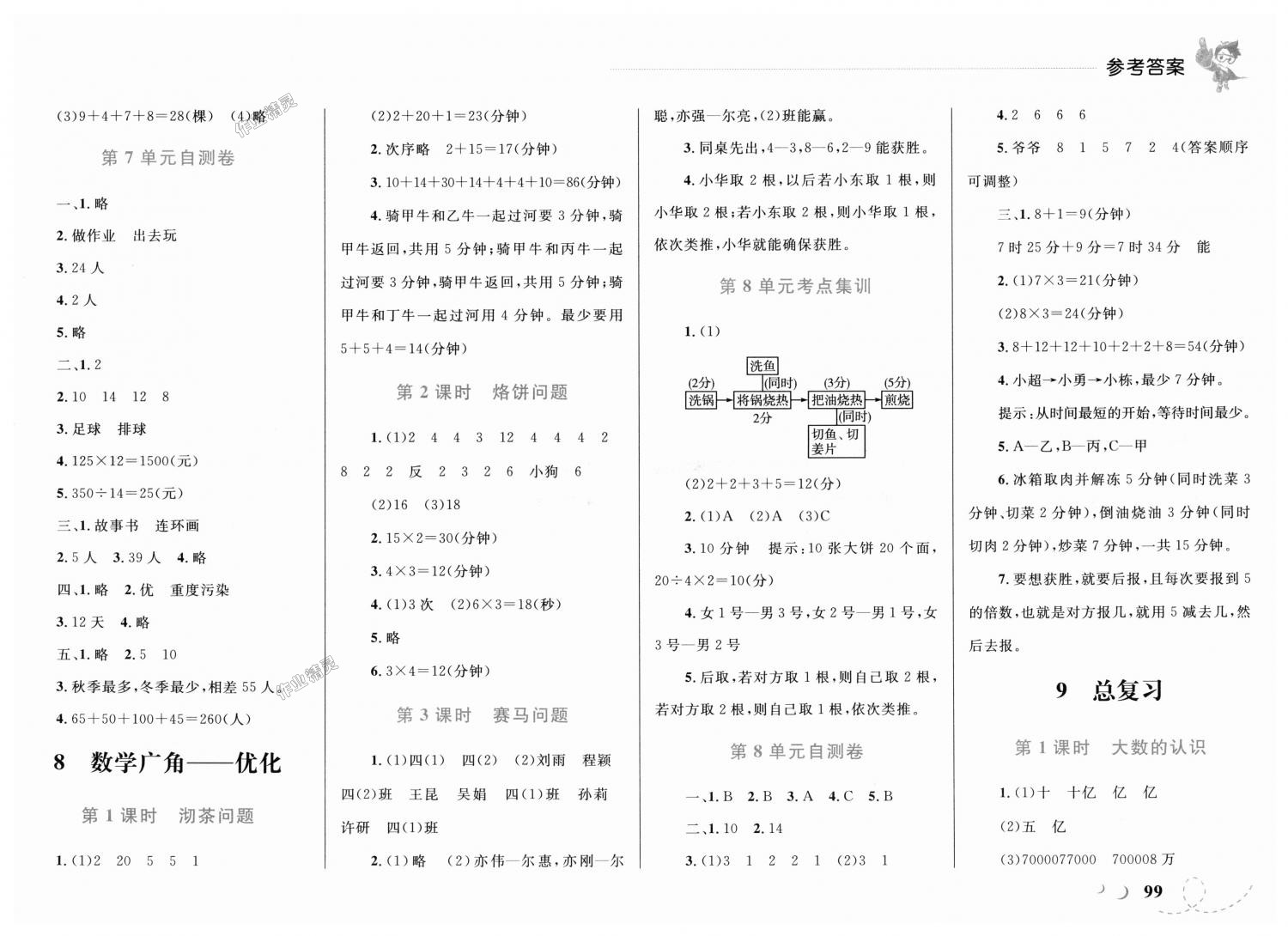 2018年小学同步学考优化设计小超人作业本四年级数学上册人教版 第11页