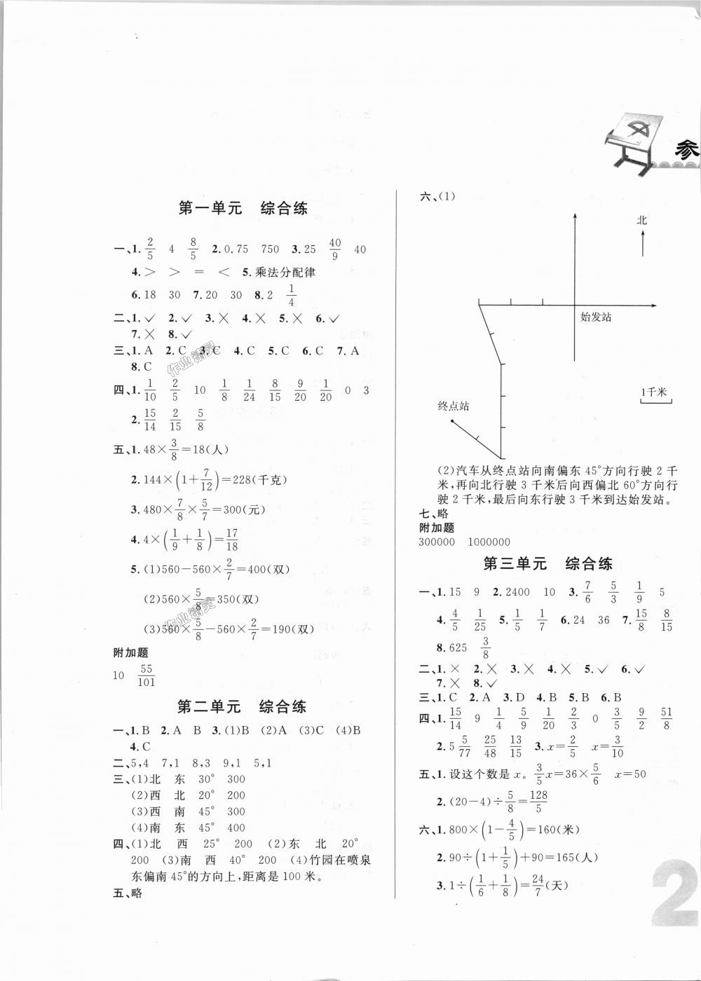 2018年悅然好學生單元練六年級數學上冊人教版 第5頁