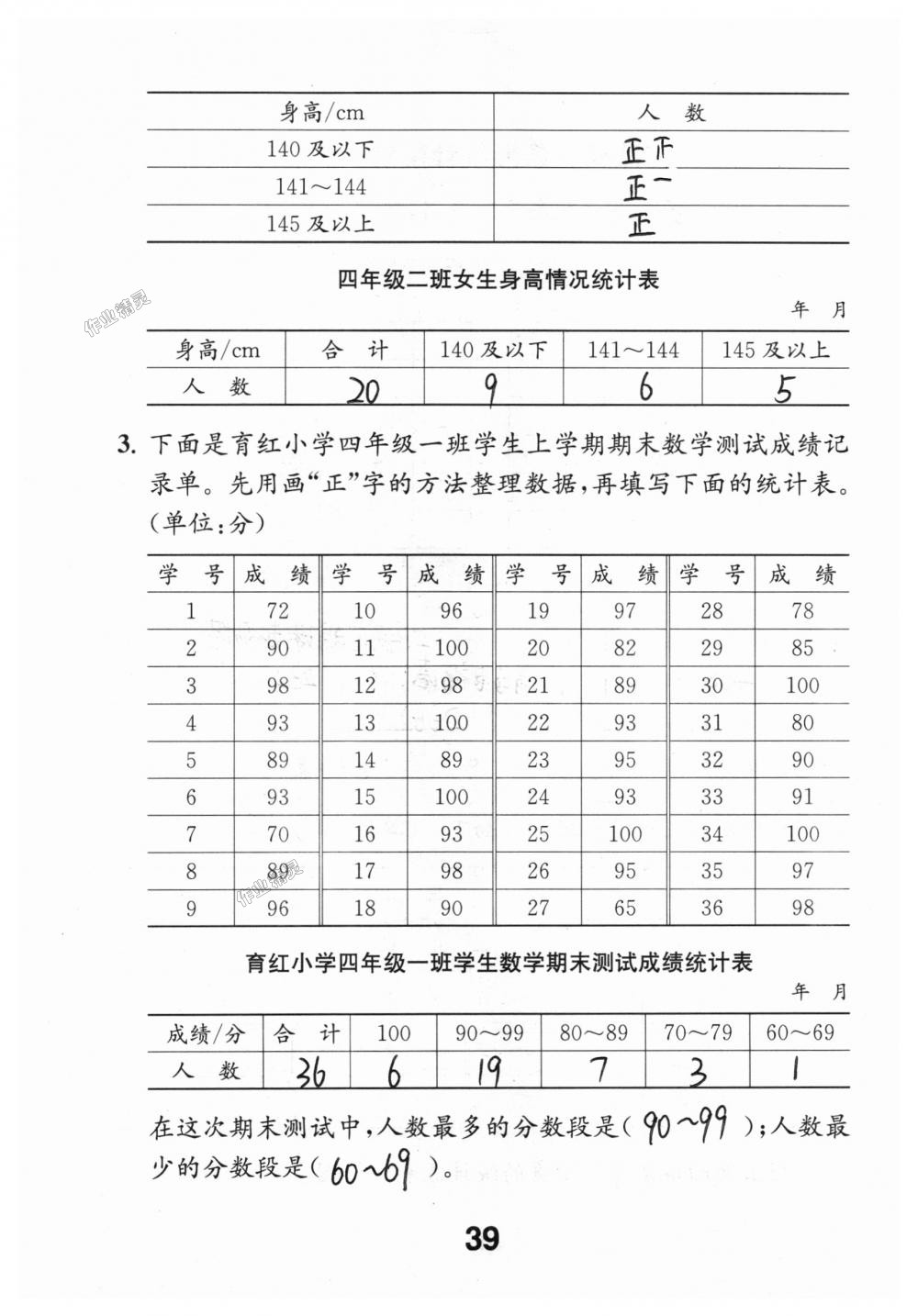 2018年數(shù)學(xué)補(bǔ)充習(xí)題四年級(jí)上冊(cè)蘇教版江蘇鳳凰教育出版社 第39頁