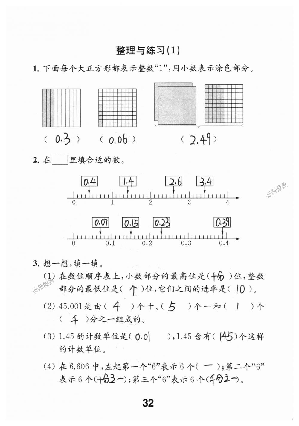 2018年數(shù)學(xué)補(bǔ)充習(xí)題五年級(jí)上冊(cè)蘇教版江蘇鳳凰教育出版社 第32頁(yè)