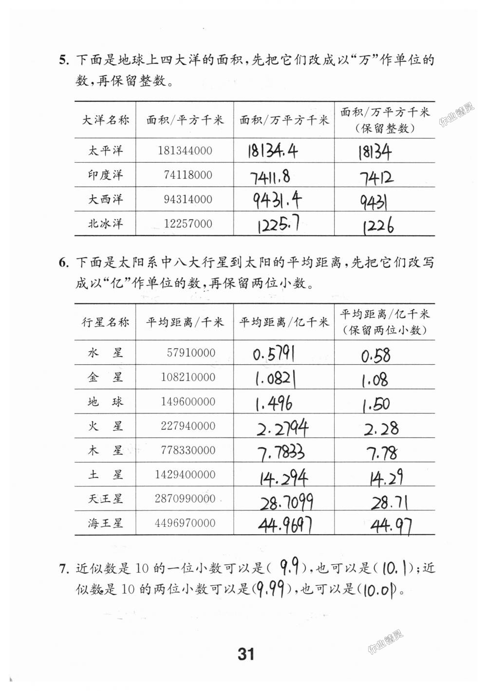 2018年數(shù)學(xué)補(bǔ)充習(xí)題五年級(jí)上冊(cè)蘇教版江蘇鳳凰教育出版社 第31頁(yè)