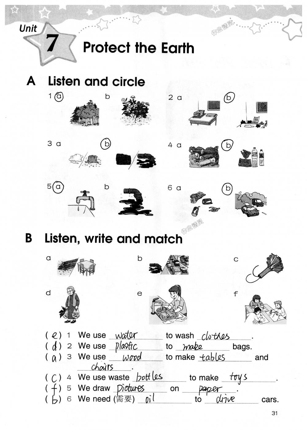 2018年譯林英語小學(xué)補(bǔ)充習(xí)題六年級(jí)上冊譯林版譯林出版社 第31頁