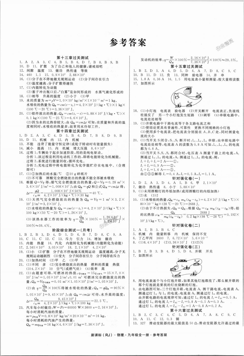 2018年全品小復(fù)習(xí)九年級(jí)物理全一冊(cè)人教版 第1頁(yè)