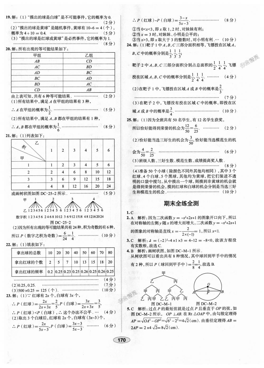 2018年中学教材全练九年级数学上册人教版天津专用 第58页