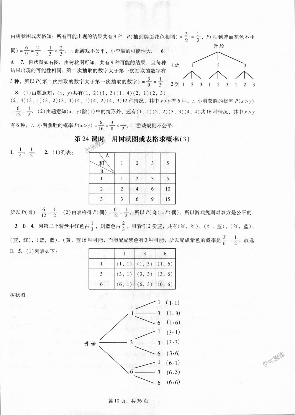 2018年深圳金卷初中數(shù)學(xué)課時作業(yè)AB本九年級上冊北師大版 第10頁