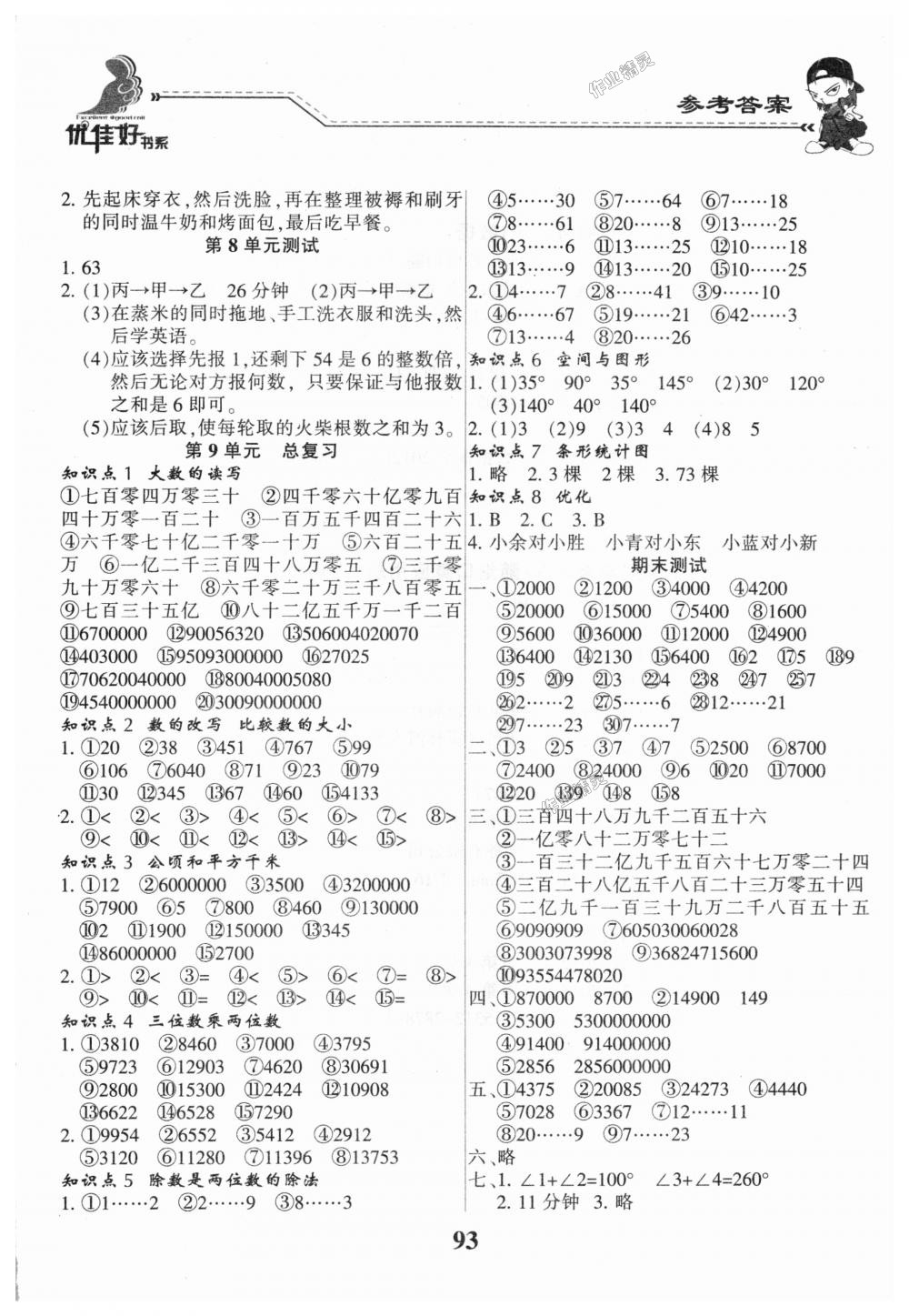 2018年小学数学天天练随堂口算四年级上册人教版 第7页