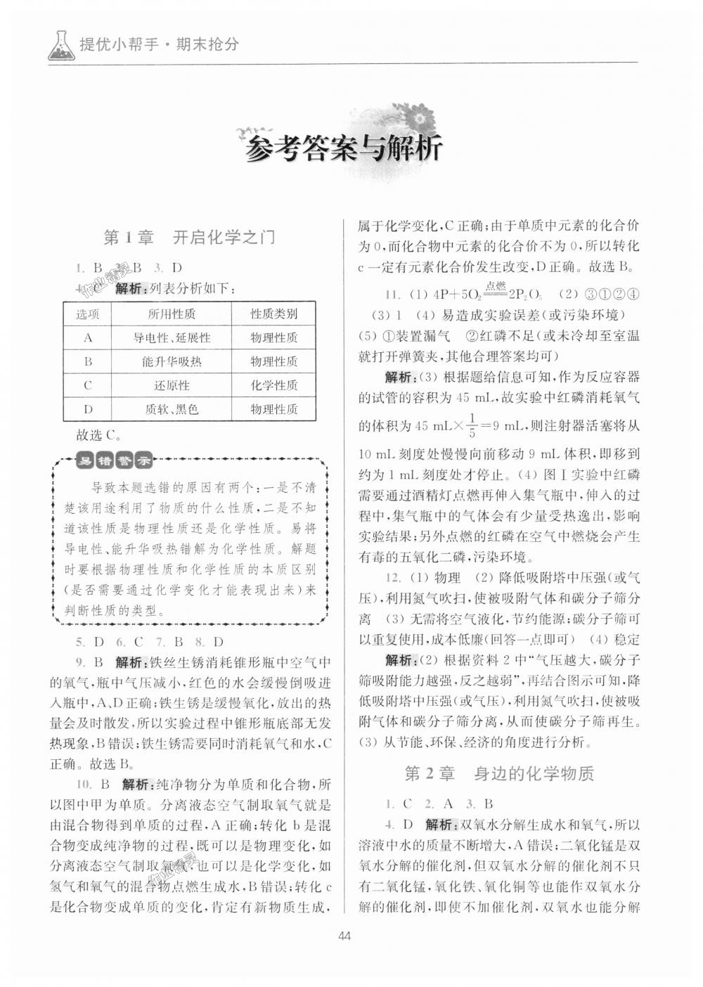 2018年初中化學(xué)小題狂做九年級(jí)上冊(cè)滬教版提優(yōu)版 第42頁(yè)