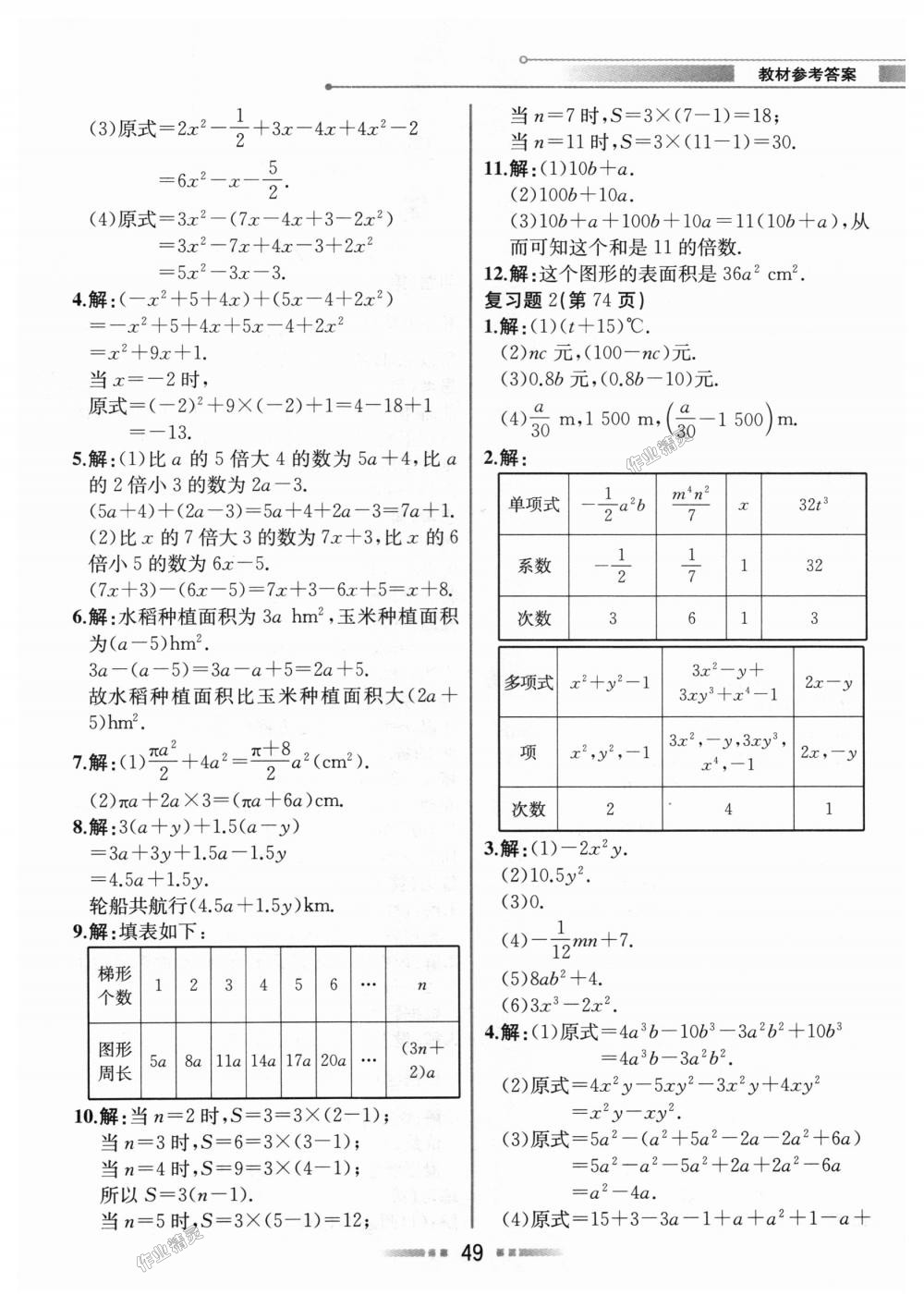 2018年教材解讀七年級數學上冊人教版 第48頁