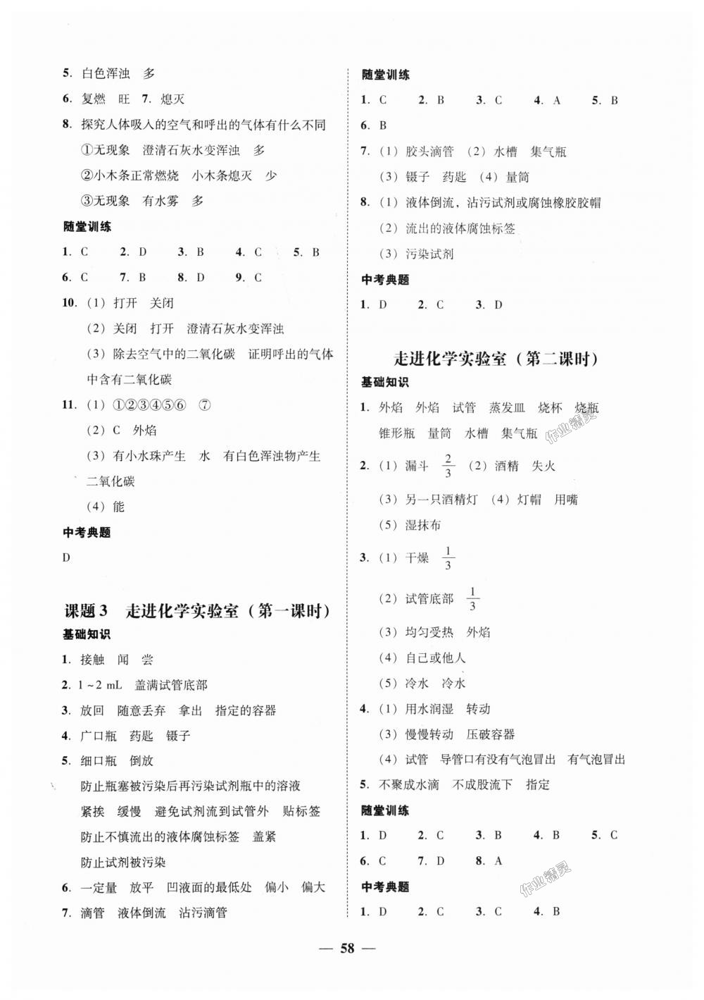 2018年南粤学典学考精练九年级化学全一册人教版 第10页