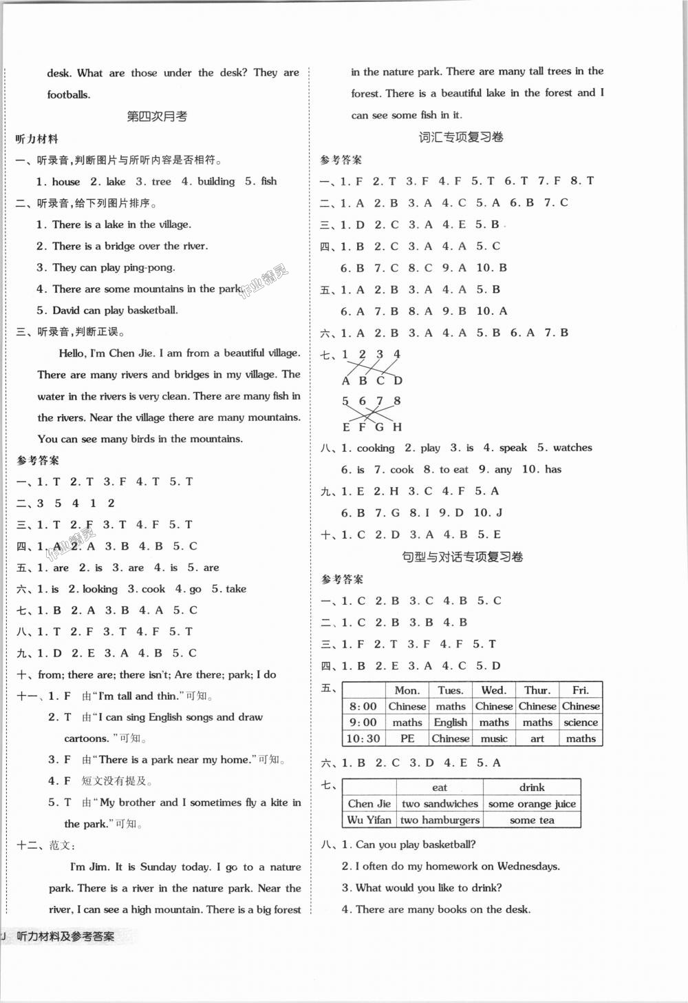 2018年全品小復(fù)習(xí)五年級英語上冊人教PEP版 第8頁