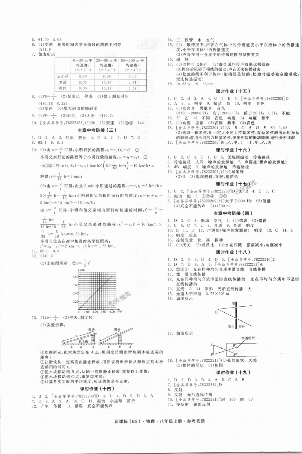 2018年全品學(xué)練考八年級(jí)物理上冊(cè)北師大版 第9頁(yè)