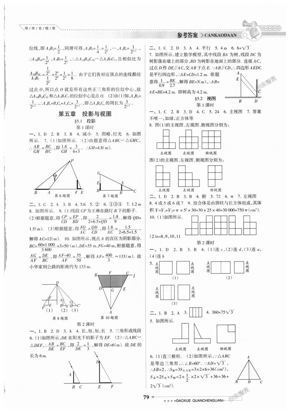 2018年导学全程练创优训练九年级数学上册北师大版 第8页