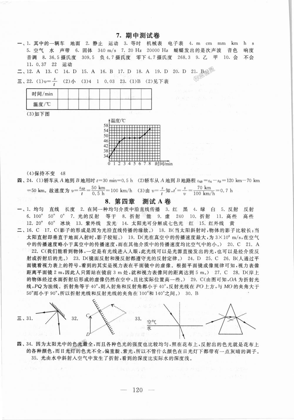 2018年啟東黃岡大試卷八年級(jí)物理上冊(cè)人教版 第4頁