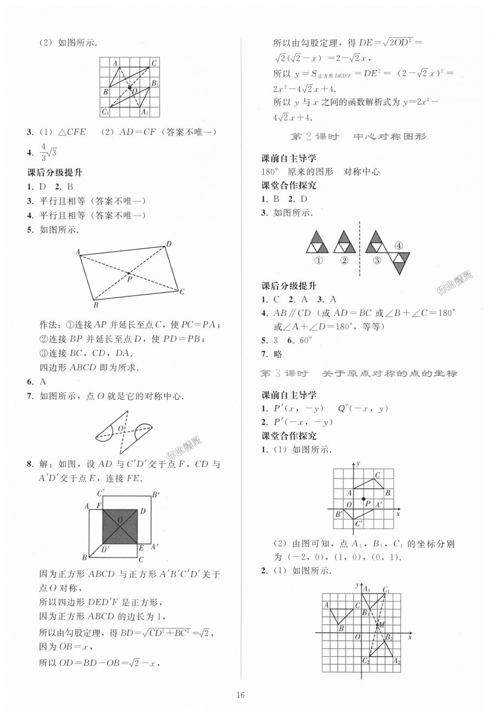 2018年同步轻松练习九年级数学上册人教版 第16页