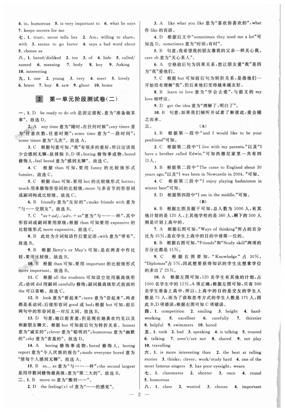 2018年亮點(diǎn)給力大試卷八年級英語上冊江蘇版 第2頁