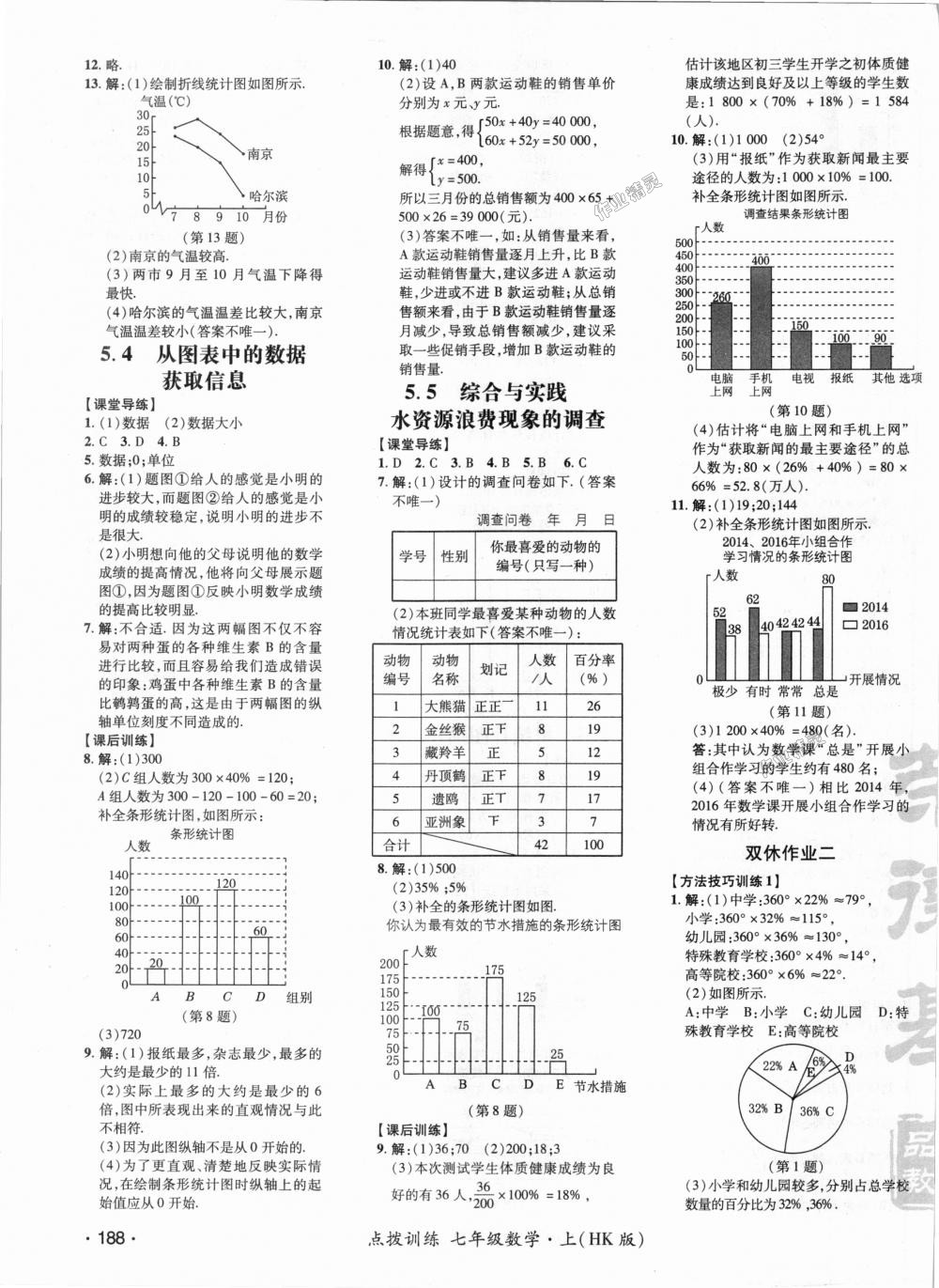 2018年點(diǎn)撥訓(xùn)練七年級(jí)數(shù)學(xué)上冊(cè)滬科版 第36頁