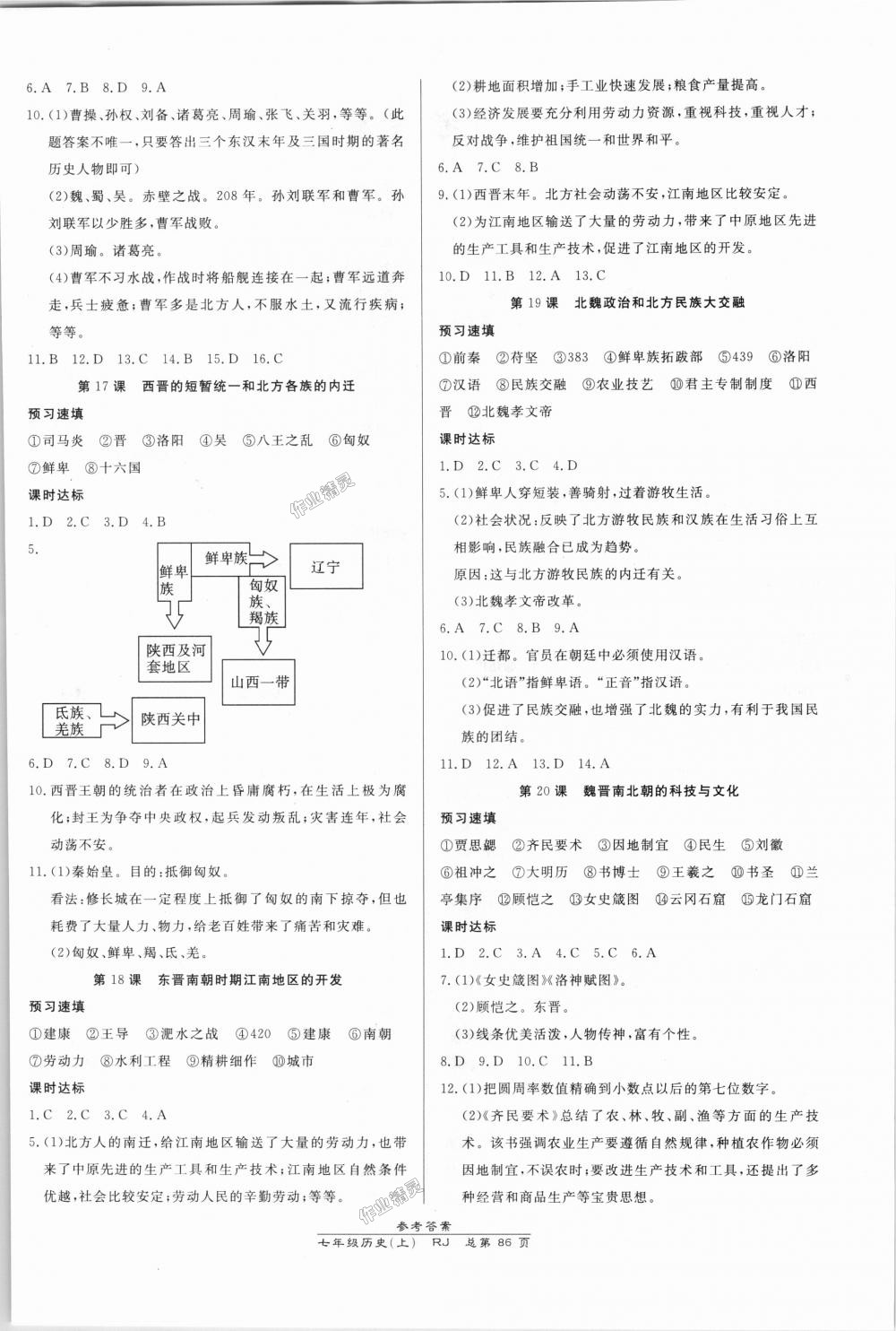 2018年高效课时通10分钟掌控课堂七年级历史上册人教版 第4页