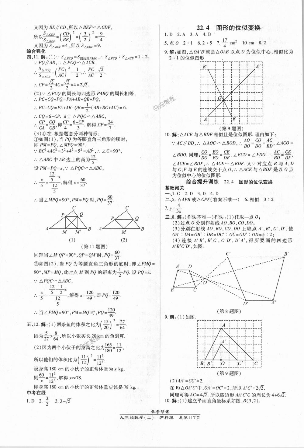 2018年高效课时通10分钟掌控课堂九年级数学上册沪科版 第11页