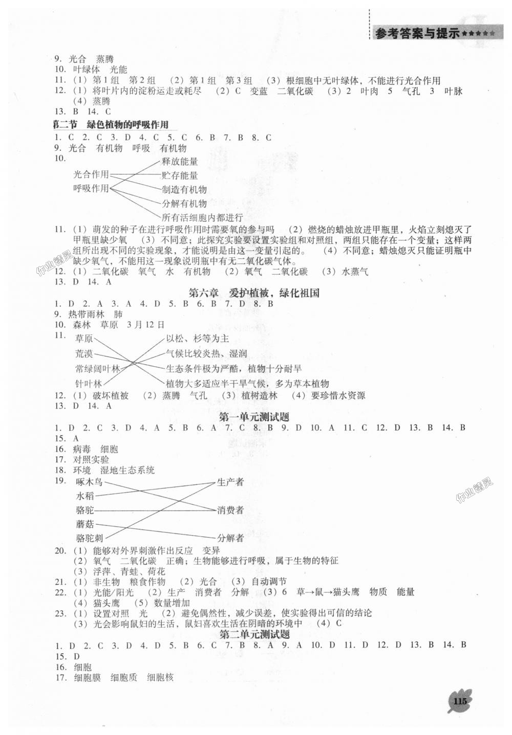 2018年新課程生物學(xué)能力培養(yǎng)七年級上冊人教版D版 第5頁