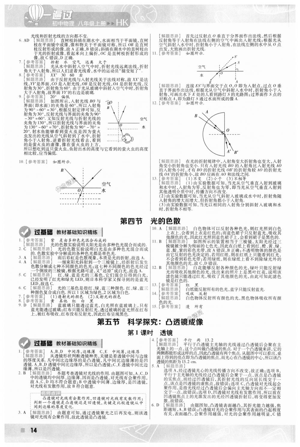 2018年一遍过初中物理八年级上册沪科版 第14页