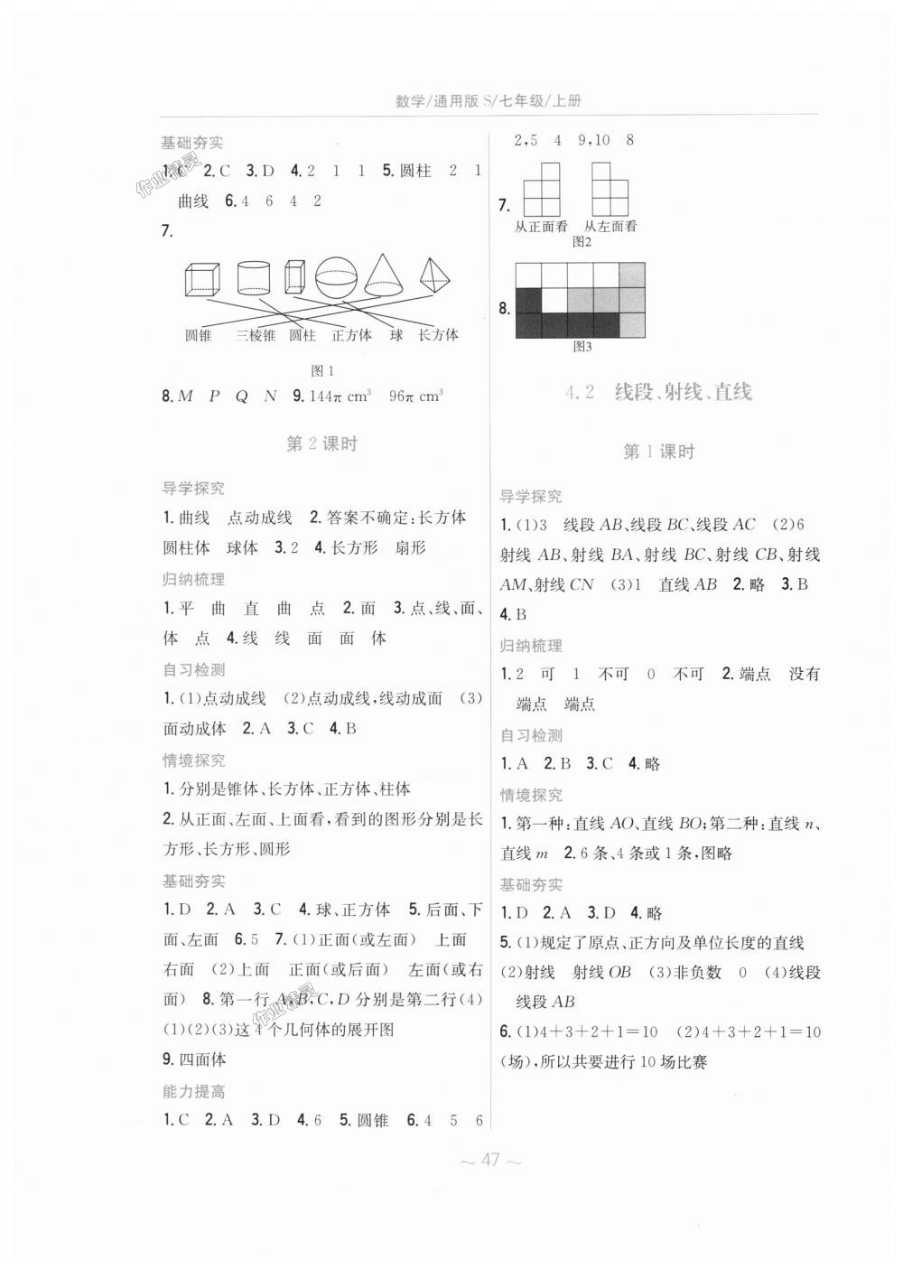 2018年新编基础训练七年级数学上册通用版S 第19页