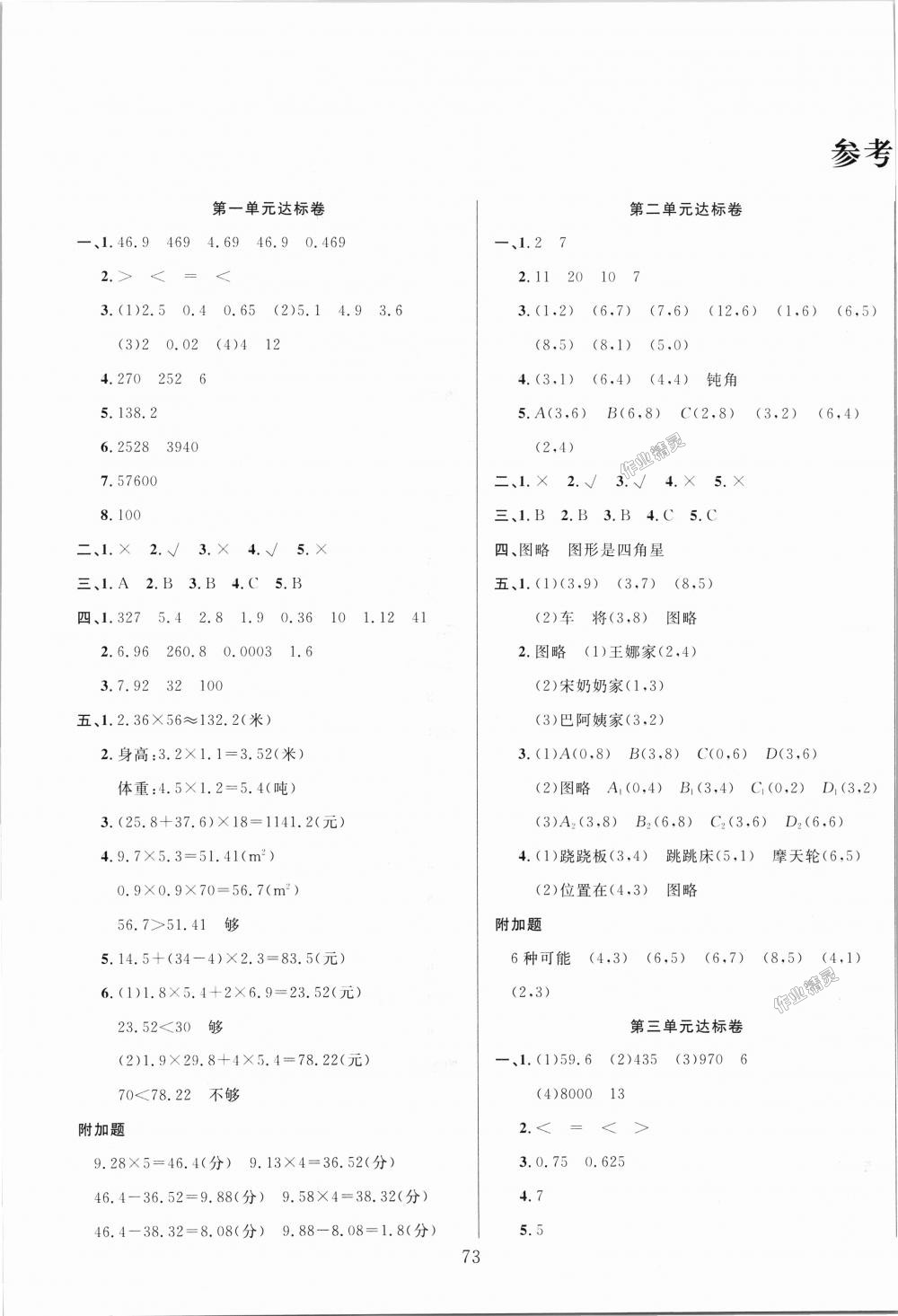 2018年考易通大试卷五年级数学上册人教版 第1页