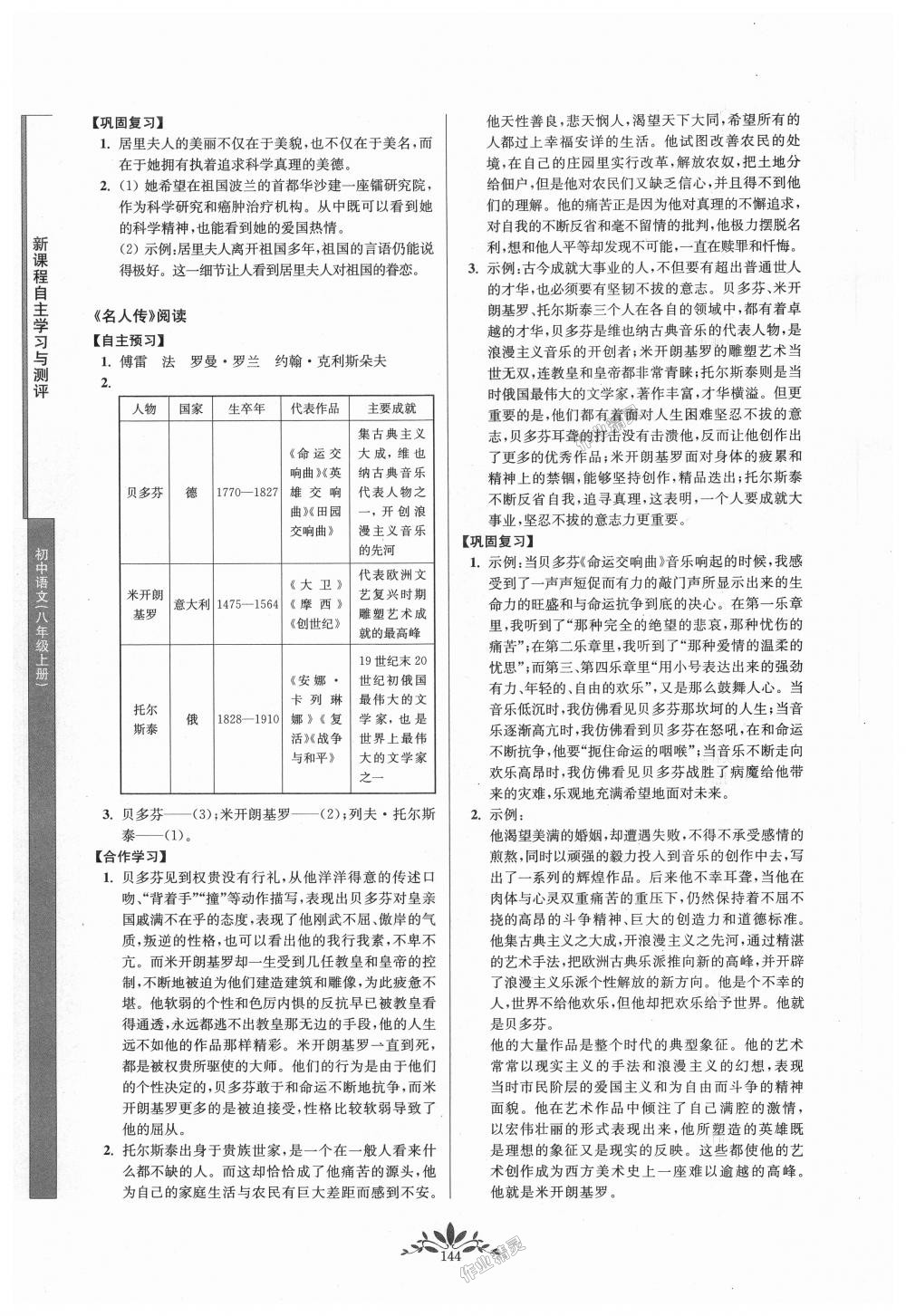 2018年新課程自主學(xué)習(xí)與測(cè)評(píng)初中語(yǔ)文八年級(jí)上冊(cè)人教版 第4頁(yè)