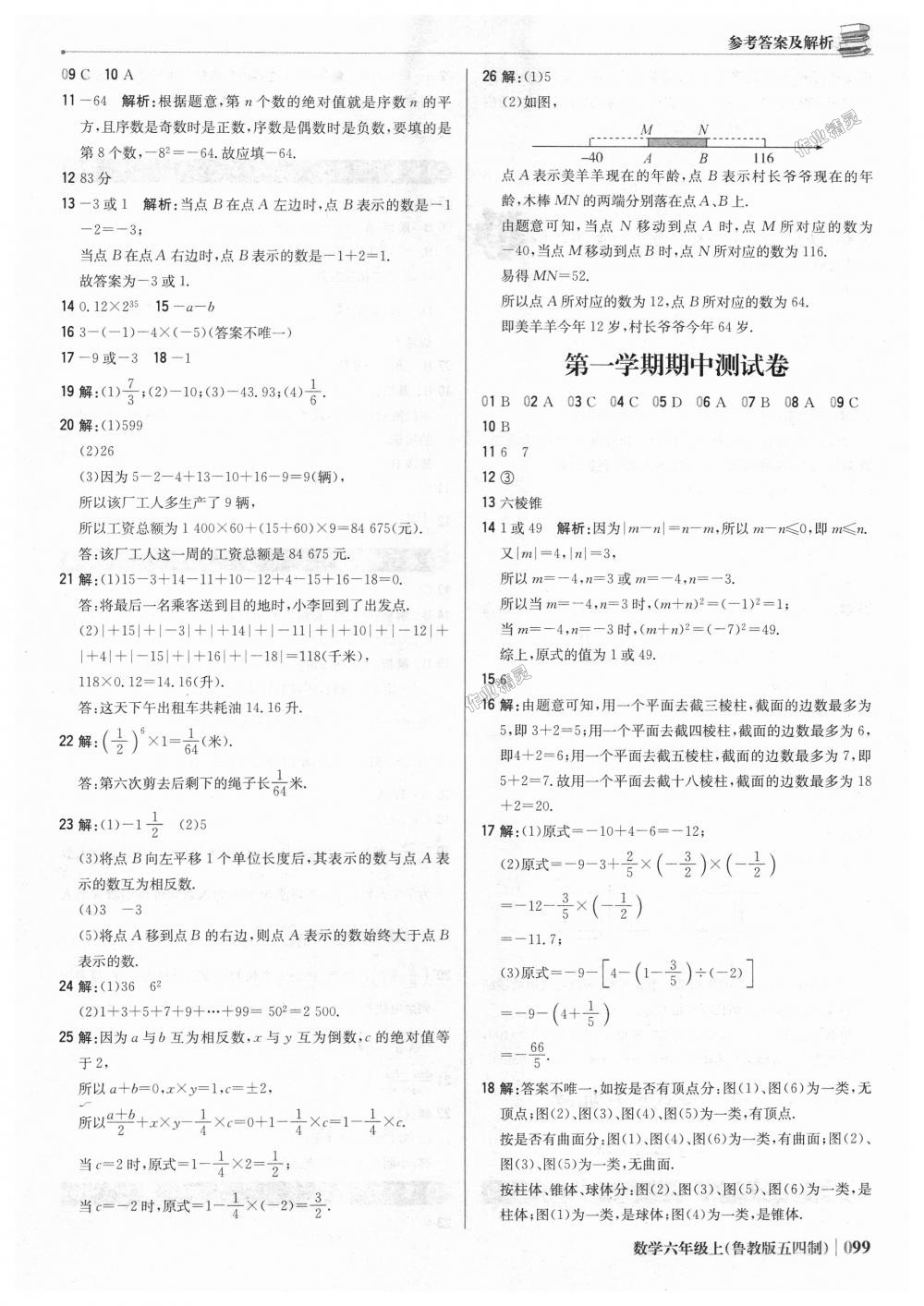 2018年1加1轻巧夺冠优化训练六年级数学上册鲁教版五四制银版 第12页