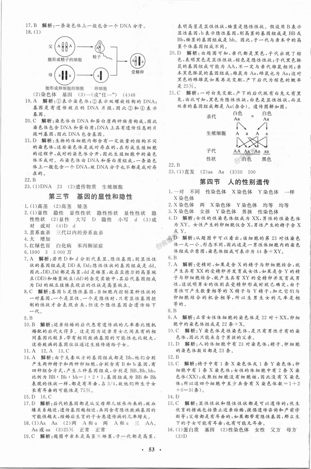 2018年非常1加1完全題練八年級生物全一冊人教版 第13頁