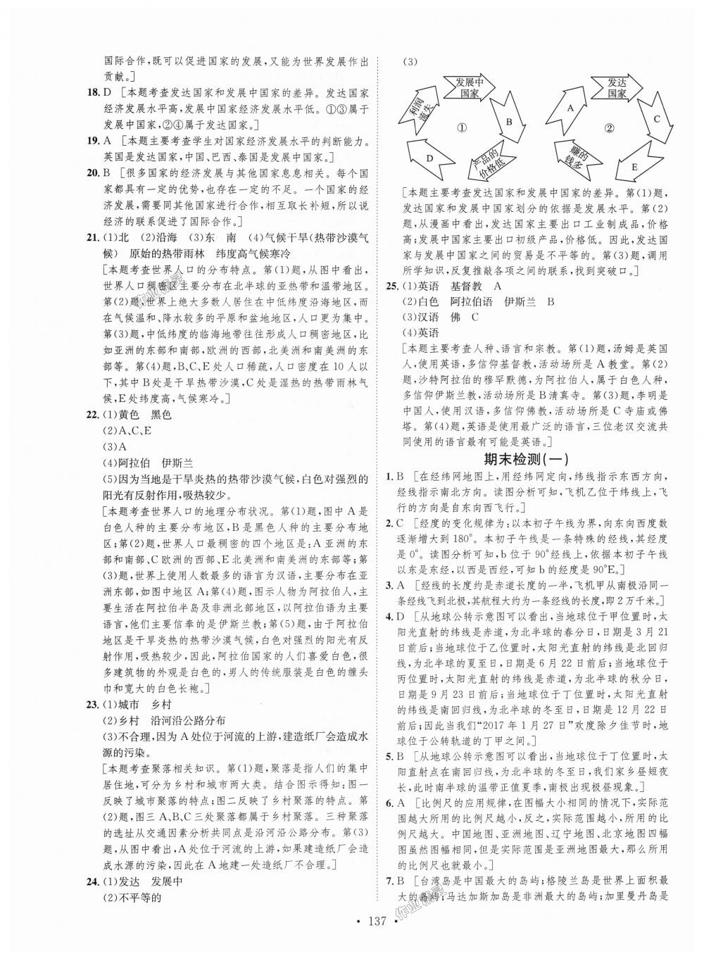 2018年思路教练同步课时作业七年级地理上册人教版 第13页