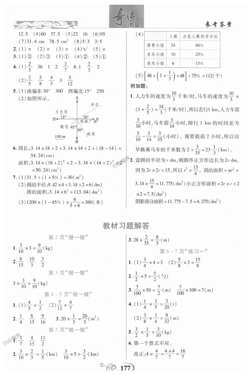 2018年奇迹课堂六年级数学上册人教版 第15页