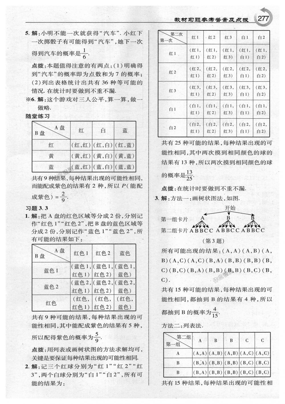 2018年特高級(jí)教師點(diǎn)撥九年級(jí)數(shù)學(xué)上冊(cè)北師大版 第55頁(yè)