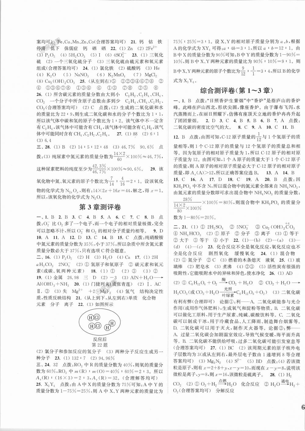 2018年通城學典初中全程測評卷九年級化學全一冊滬教版 第3頁