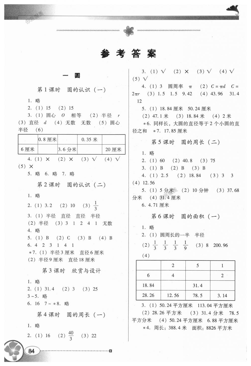 2018年南方新课堂金牌学案六年级数学上册北师大版 第1页