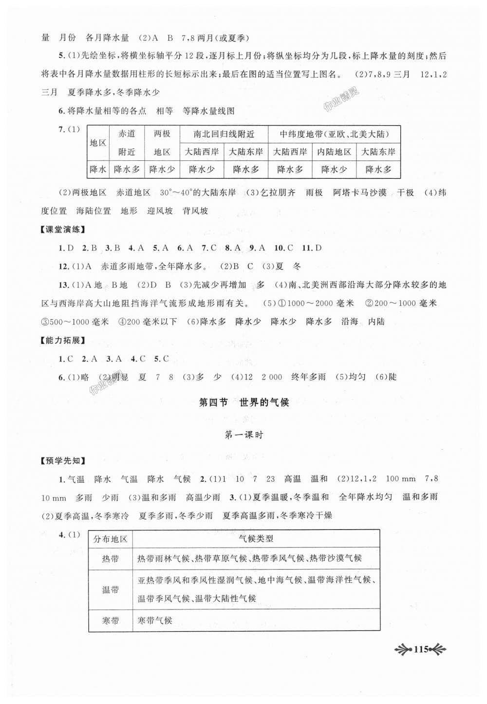 2018年自主學(xué)習(xí)當(dāng)堂反饋七年級地理上冊人教版 第13頁