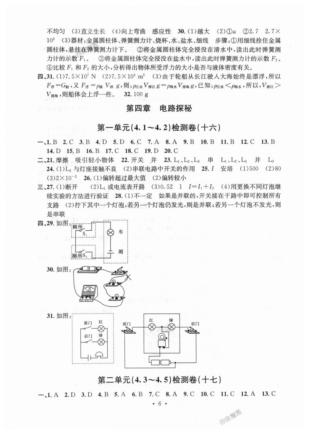 2018年習(xí)題e百檢測(cè)卷八年級(jí)科學(xué)上冊(cè)浙教版 第6頁(yè)