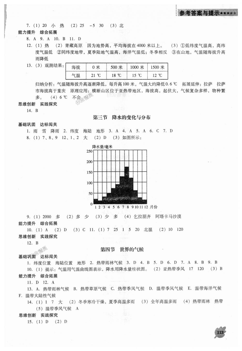 2018年新课程地理能力培养七年级上册人教版D版 第5页