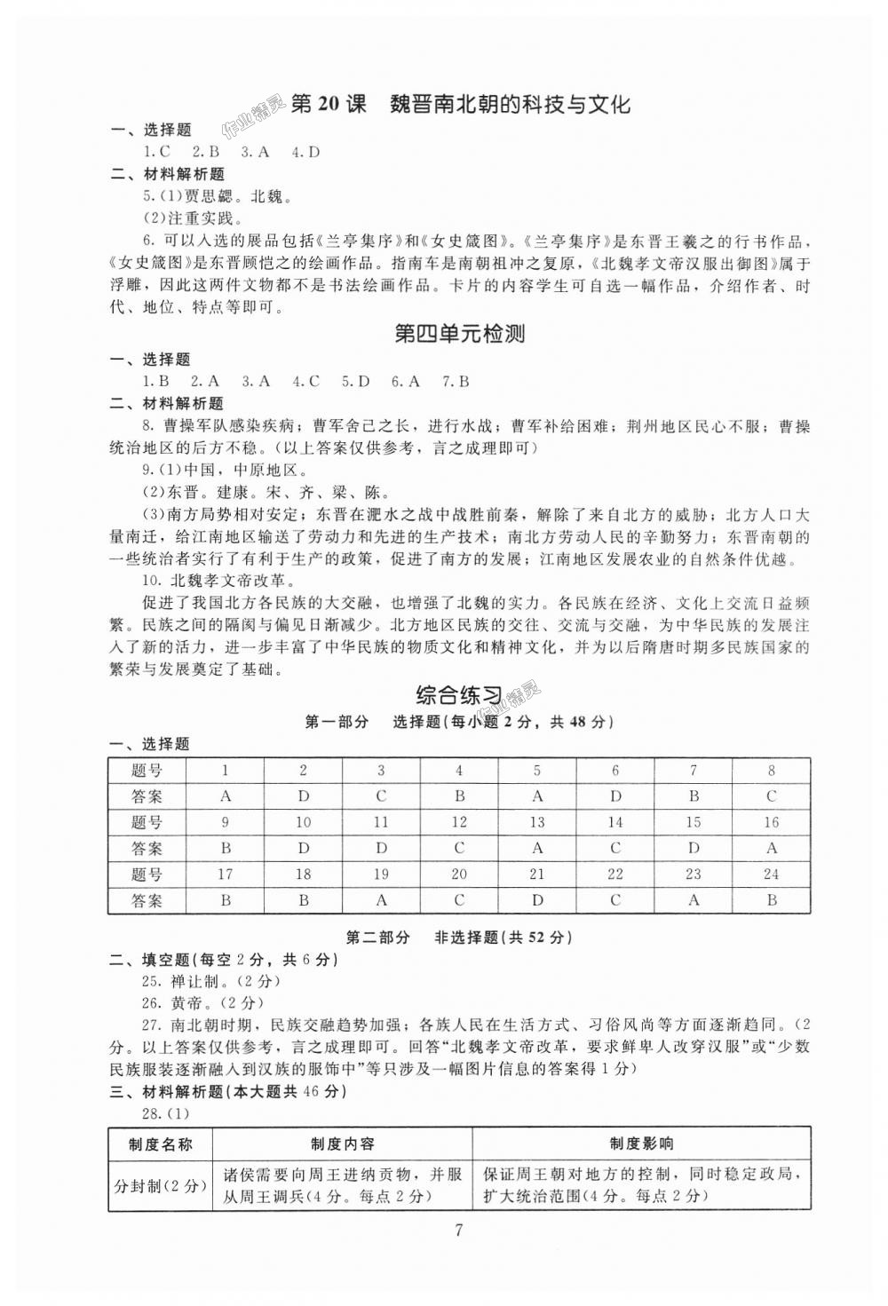 2018年海淀名師伴你學(xué)同步學(xué)練測(cè)七年級(jí)中國(guó)歷史上冊(cè)人教版 第7頁(yè)