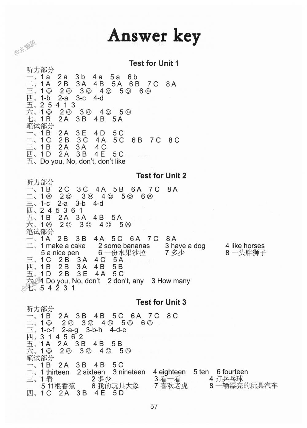 2018年练习与测试小学英语活页卷四年级英语上册译林版 第1页