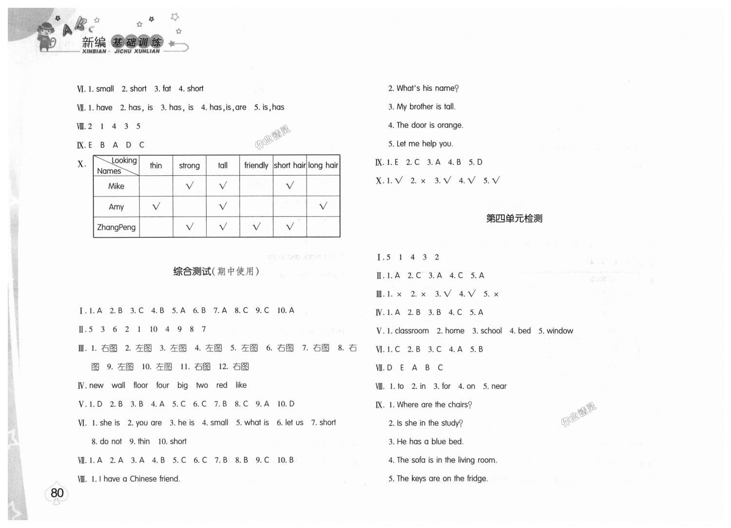 2018年新編基礎(chǔ)訓(xùn)練四年級(jí)英語(yǔ)上冊(cè)人教版 第6頁(yè)