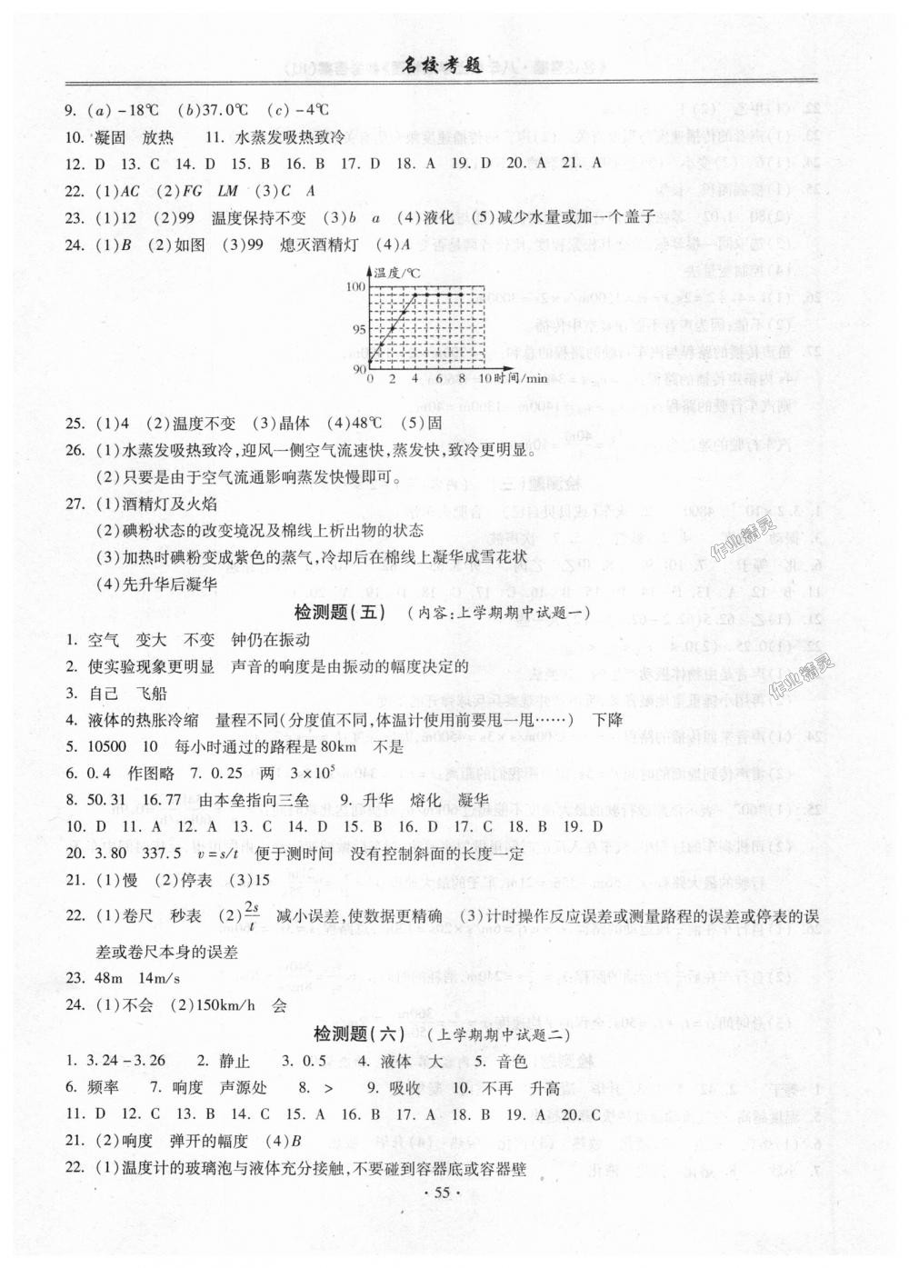 2018年名校考题八年级物理上册人教版 第3页